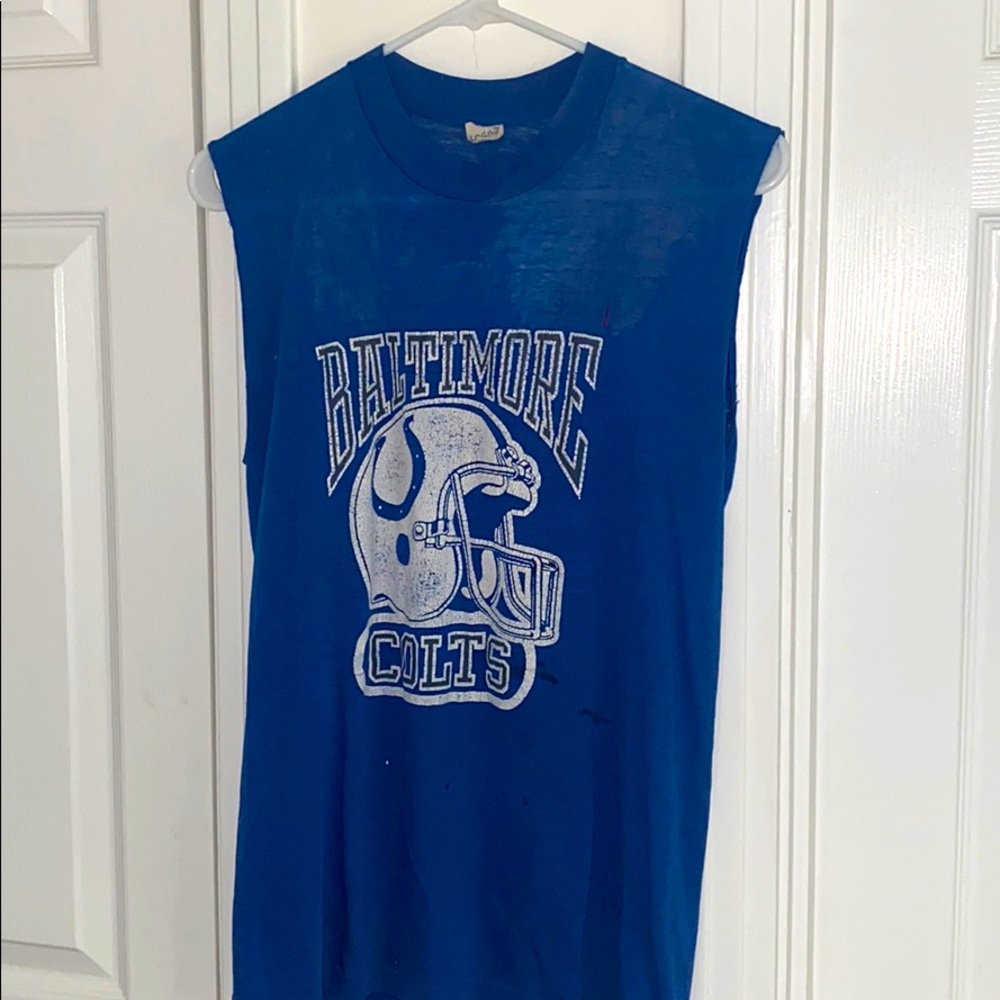VINTAGE paper thin Baltimore Colts tee
